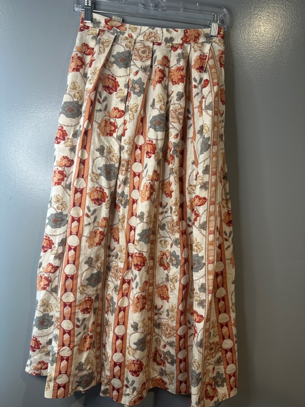 VTG Maine Bay Size 8 Midi Skirt Floral Print Cottagecore Boho Flowing Skirt - Picture 4 of 9